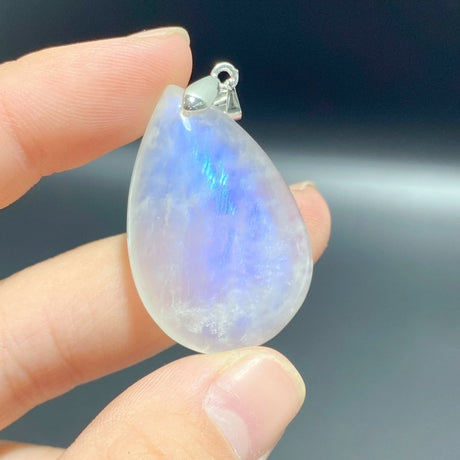 5 Pieces Moonstone Teardrop Shape DIY Pendants - Wholesale Crystals