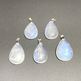 5 Pieces Moonstone Teardrop Shape DIY Pendants - Wholesale Crystals
