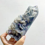 5 Pieces Rainbow Fluorite Raw Side Four-sided Tower Point -Wholesale Crystals