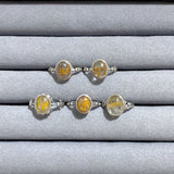 5 Pieces S925 Auralite 23 Crystal Different Styles Beautiful Rings -Wholesale Crystals