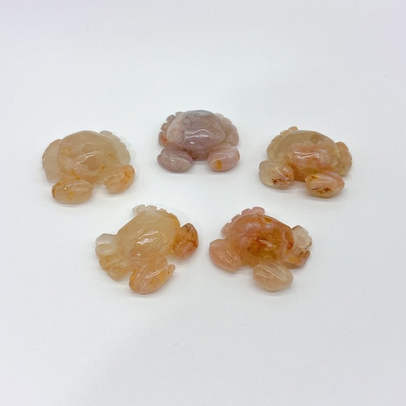 5 Types Mini Crab Rose Quartz Moss Agate Wholesale -Wholesale Crystals