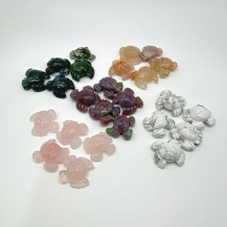 5 Types Mini Crab Rose Quartz Moss Agate Wholesale -Wholesale Crystals