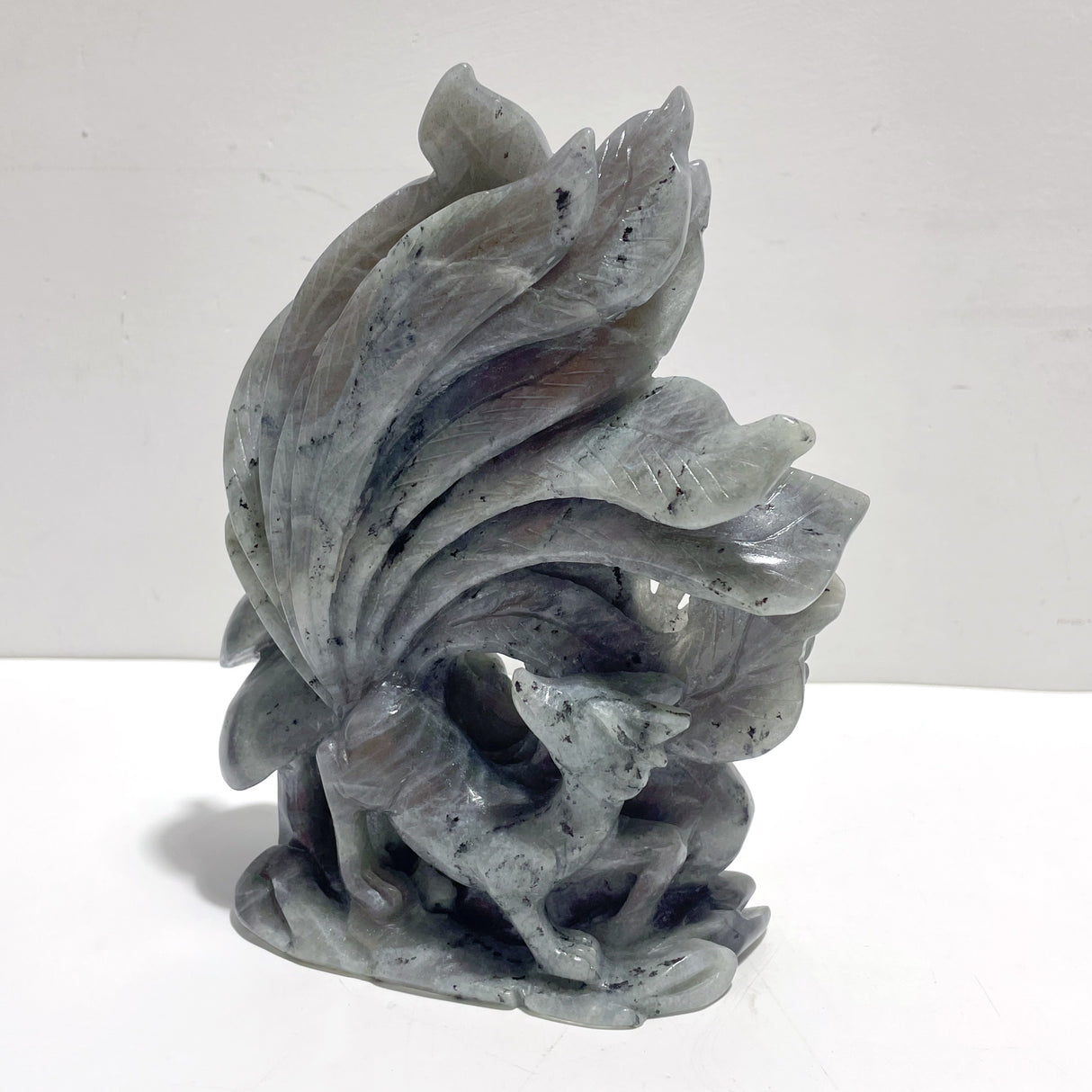 3 Pieces Labradorite Nine-tailed Fox Carving