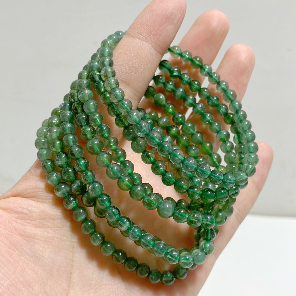 5mm Green Apatite Cat Eye Flash Bracelet Wholesale