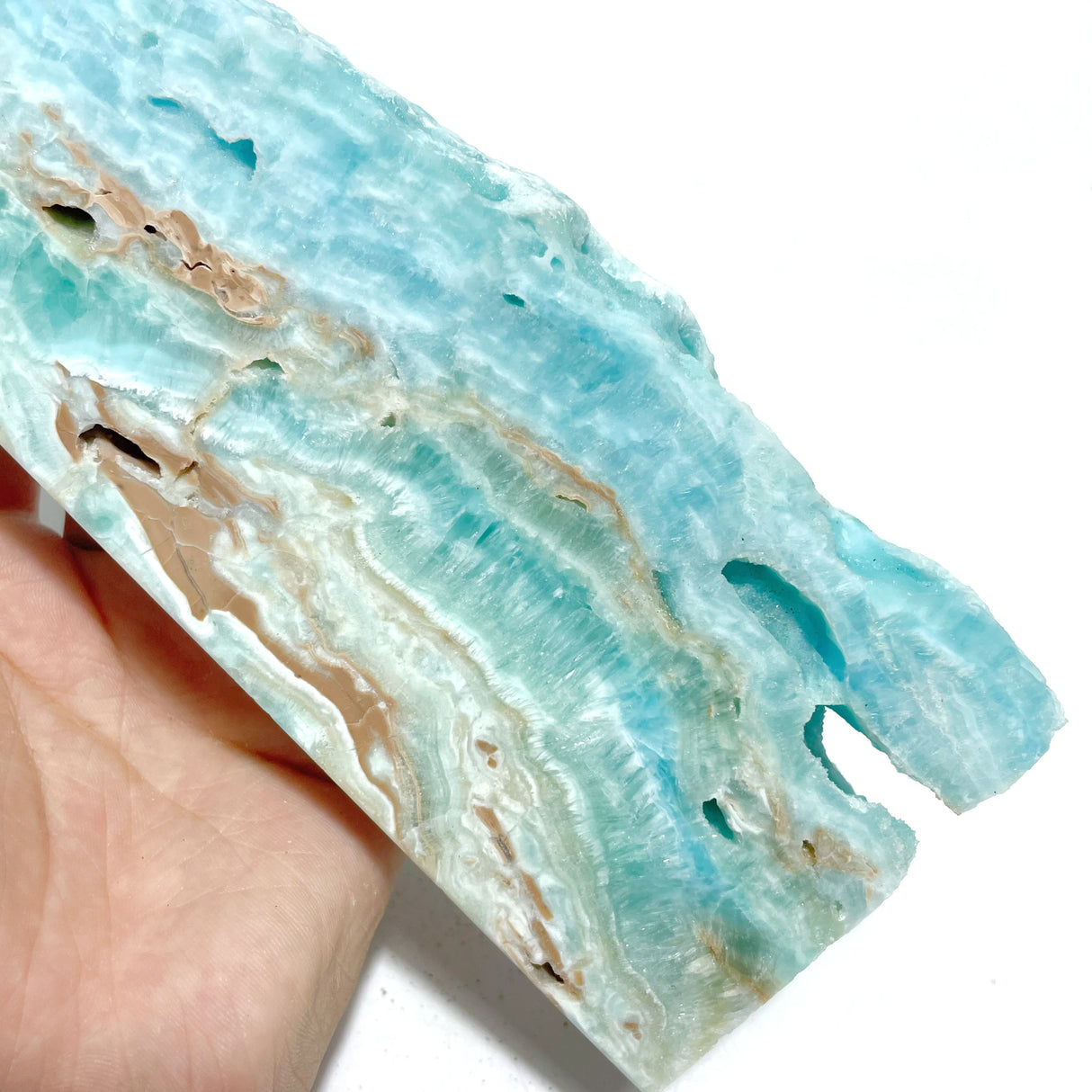 5 Pieces Large Blue Hemimorphite Four-Sided Tower Point Raw Side