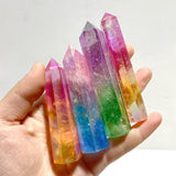 52 Pieces Aura Clear Quartz Point - Wholesale Crystals