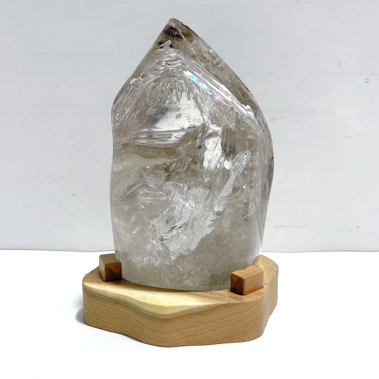 Unique Clear Quartz With Big Rainbow For Collection Home Decor