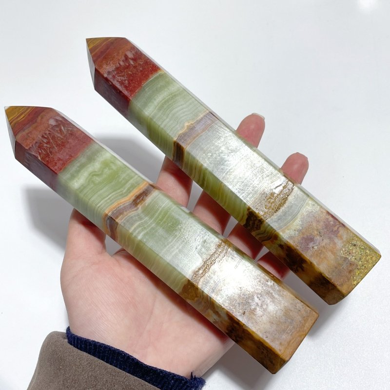 5.5 - 8In Large Afghanistan Jade Tower Point Wholesale - Wholesale Crystals