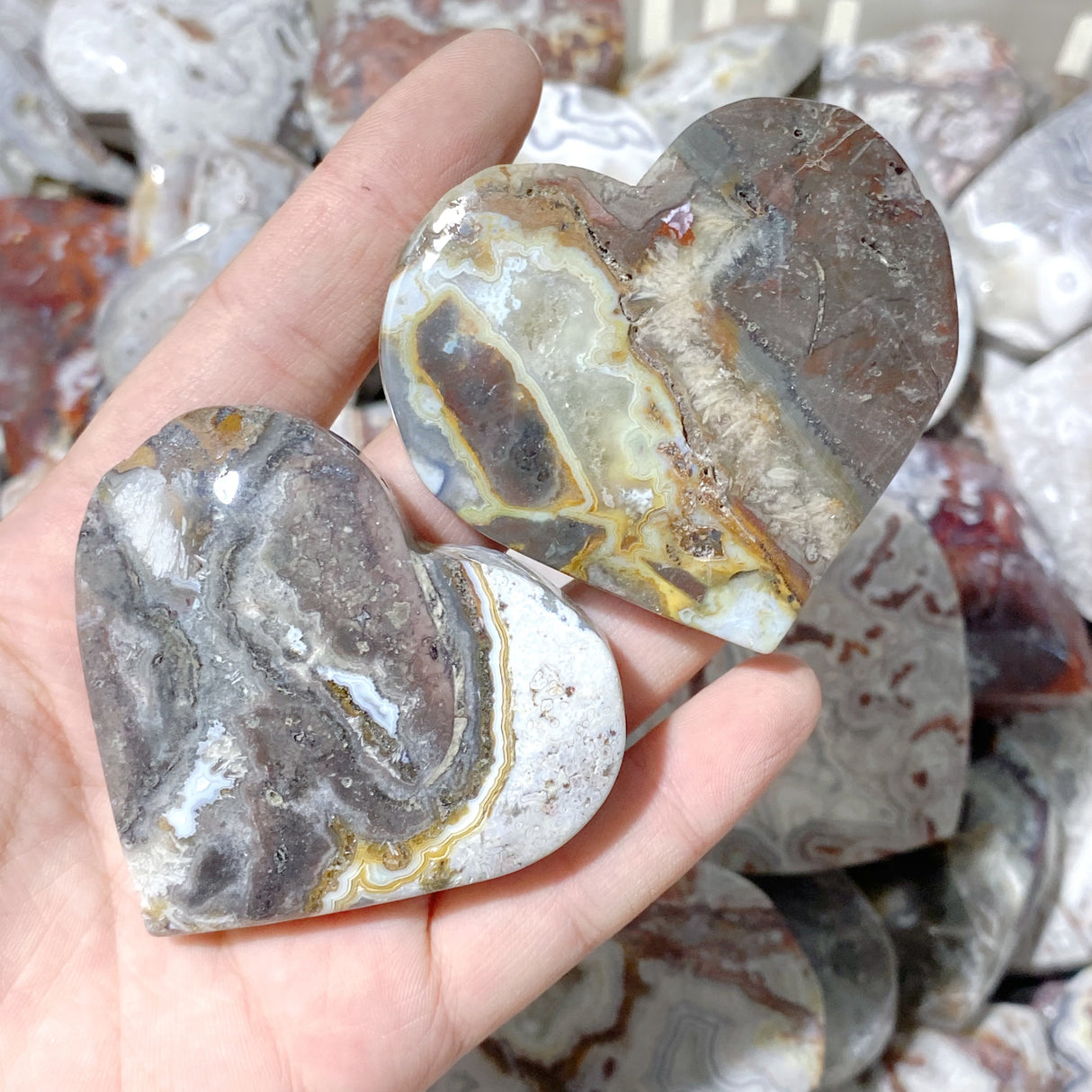 231 Pieces Moroccan Agate Heart (Sea Freight Only)