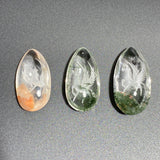 3 Pieces Unicorn Garden Quartz Inner Scene Carving