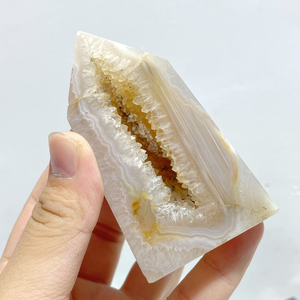 21 Pieces Geode Druzy Agate Four-sided Tower Point