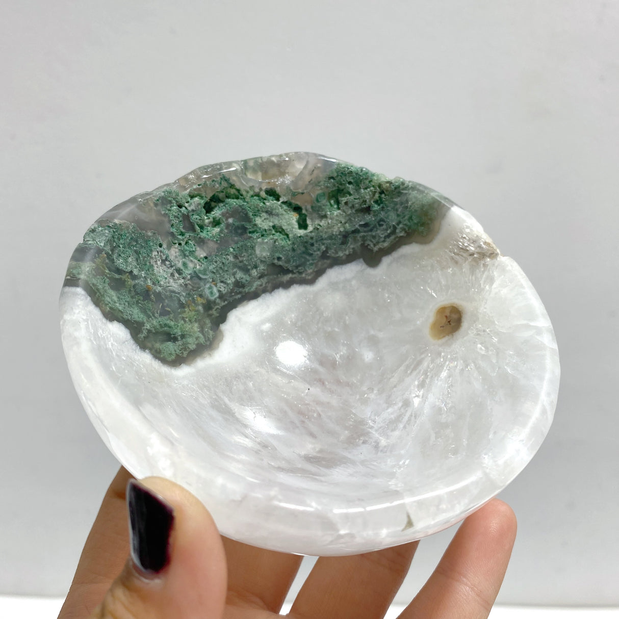 7 Pieces Moss Agate Bowl Carving