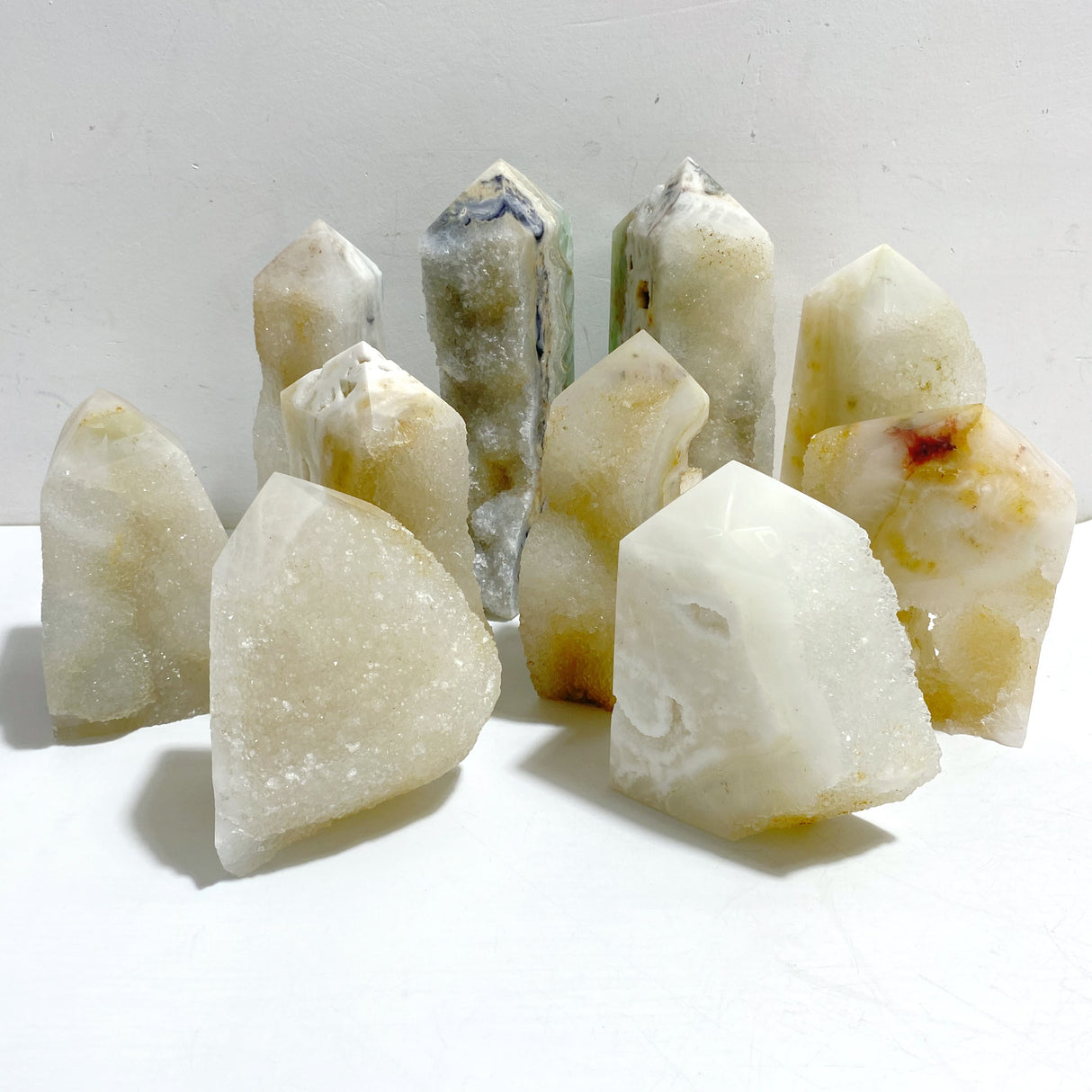 10 Pieces Druzy Geode Agate Points