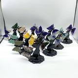 Wholesale Crystal Butterfly Wing Carving with Dog Metal Stand (Mixed Materials)