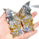 6 Pairs Ocean Jasper Flying Dragon Wing With Stand - Wholesale Crystals