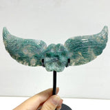 6 Pairs Unique Ocean Jasper Cat Paws Wing Carving With Stand - Wholesale Crystals