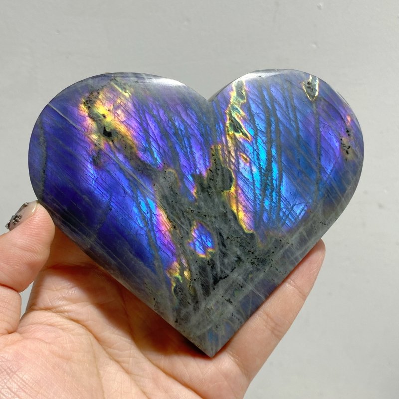 6 Pieces Beautiful Large Labradorite Heart -Wholesale Crystals