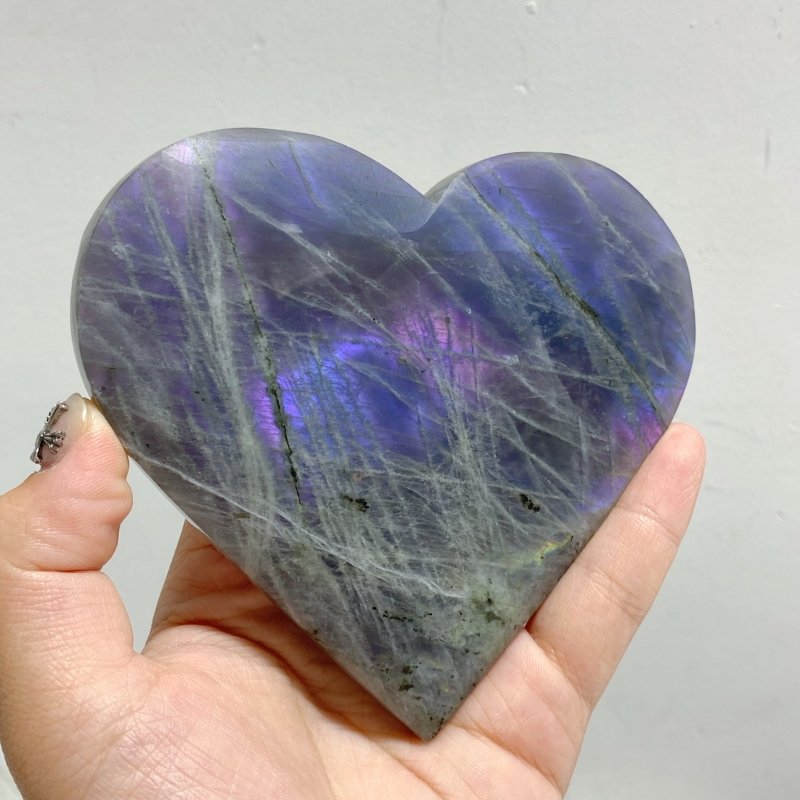 6 Pieces Beautiful Large Labradorite Heart -Wholesale Crystals