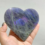 6 Pieces Beautiful Large Labradorite Heart -Wholesale Crystals