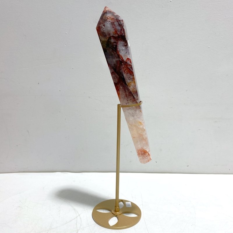 6 Pieces Fire Quartz Magic Scepter Wand With Stand - Wholesale Crystals