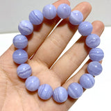 6 Pieces High Grade Blue Lace Agate Bracelet - Wholesale Crystals