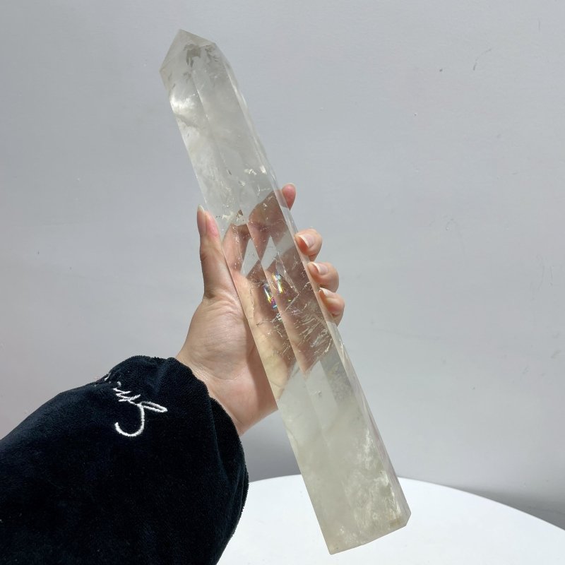 6 Pieces High Quality Large Clear Quartz Tower 11.4 - 13.4in - Wholesale Crystals