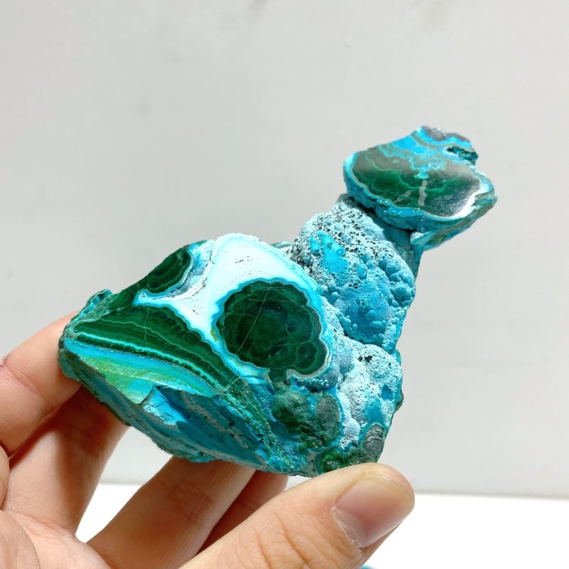 6 Pieces High Quality Small Chrysocolla Mixed Malachite Slab Specimen 5 - Wholesale Crystals