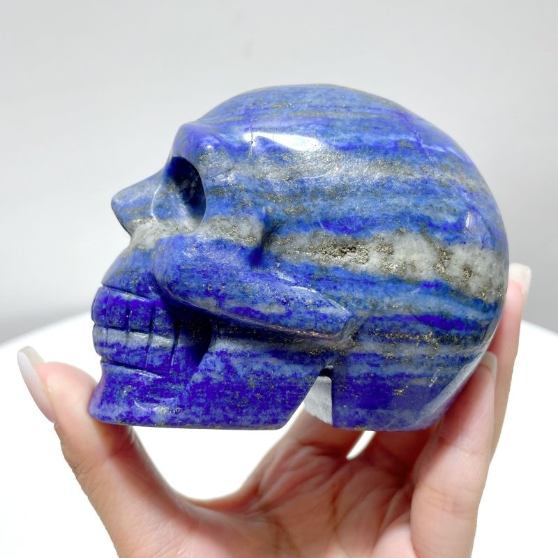 6 Pieces Lapis Lazuli Skull Carving - Wholesale Crystals