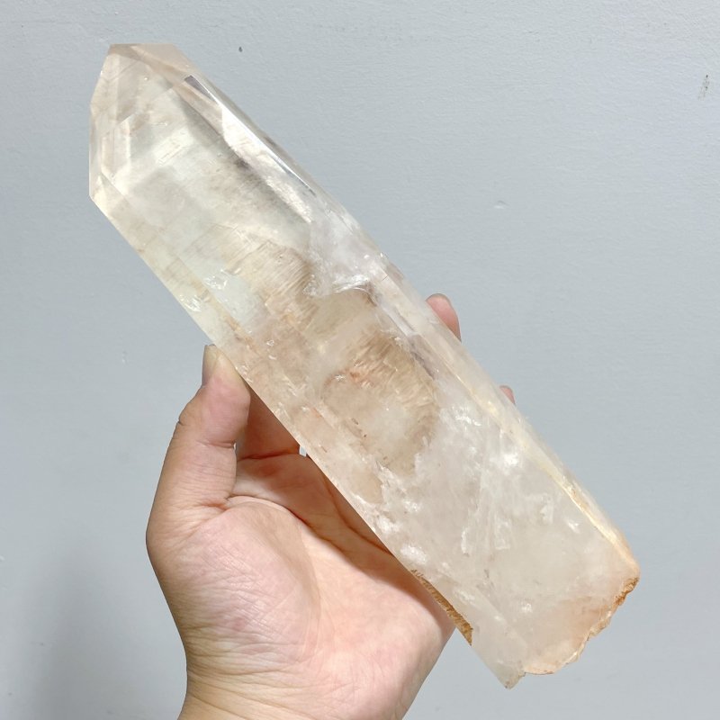 6 Pieces Large Clear Quartz Point Raw Bottom - Wholesale Crystals