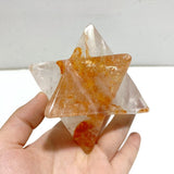 6 Pieces Large Fire Quartz Merkaba - Wholesale Crystals