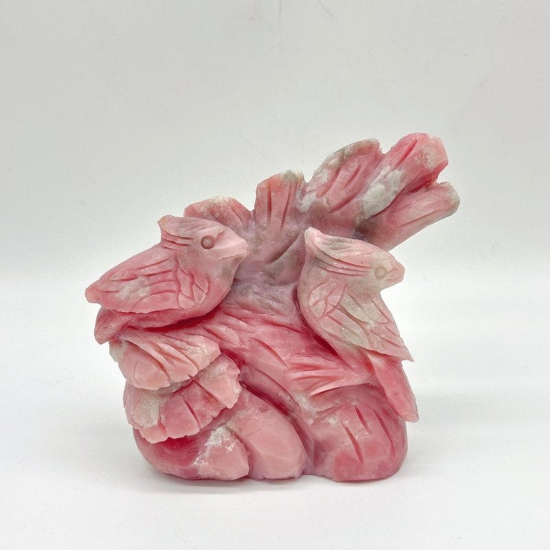 6 Pieces Pink Opal Bird Carving -Wholesale Crystals