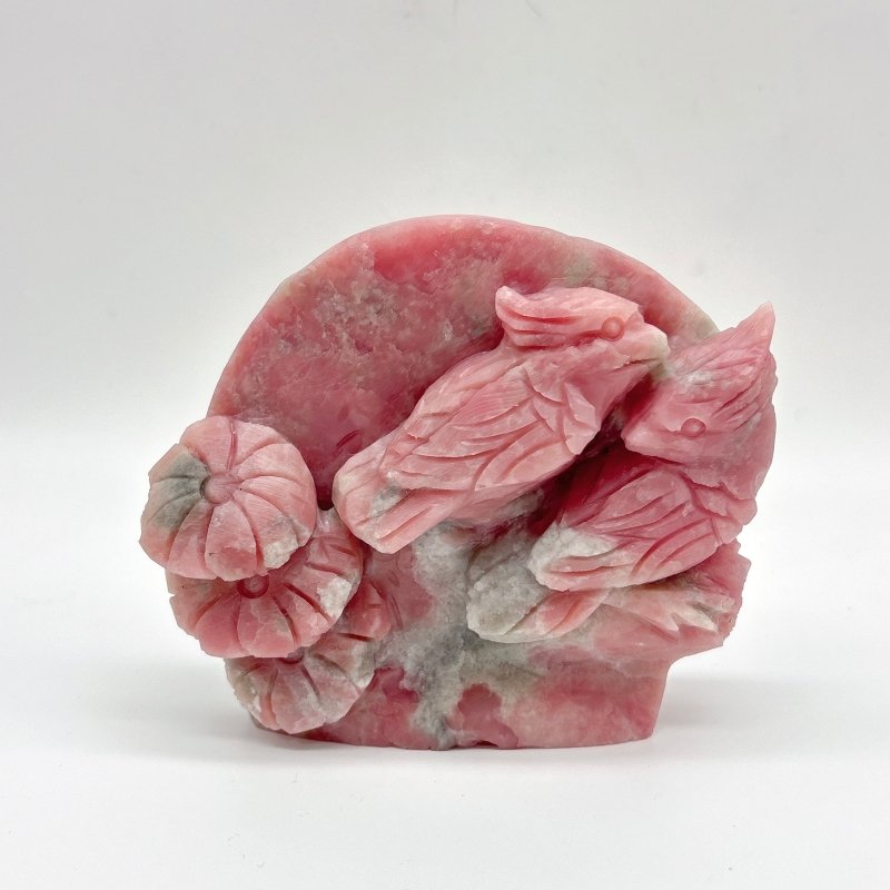 6 Pieces Pink Opal Bird Carving -Wholesale Crystals