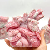 6 Pieces Pink Opal Bird Carving -Wholesale Crystals