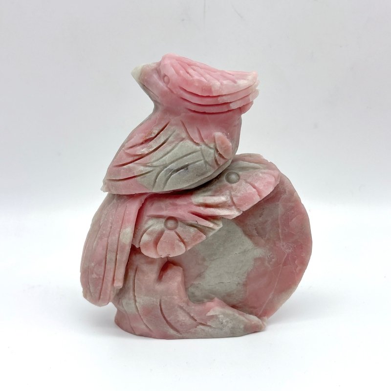 6 Pieces Pink Opal Bird Carving -Wholesale Crystals