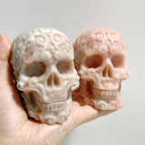 6 Pieces Pink Opal Skull Carving -Wholesale Crystals