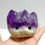 6 Pieces Polished Amethyst Teeth Cluster Groot Carving - Wholesale Crystals