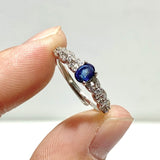 6 Pieces Red Tourmaline& Blue Sapphire 925 Silver Rings - Wholesale Crystals