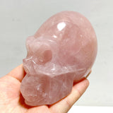 6 Pieces Rose Quartz Skull Carving - Wholesale Crystals