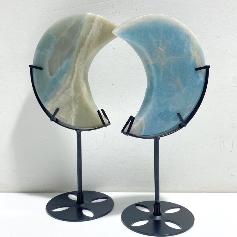 6 Pieces Trolleite Stone Moon With Stand -Wholesale Crystals