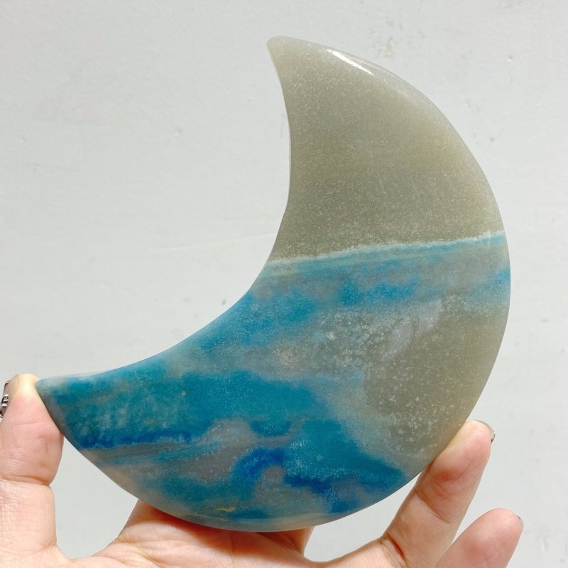 6 Pieces Trolleite Stone Moon With Stand -Wholesale Crystals