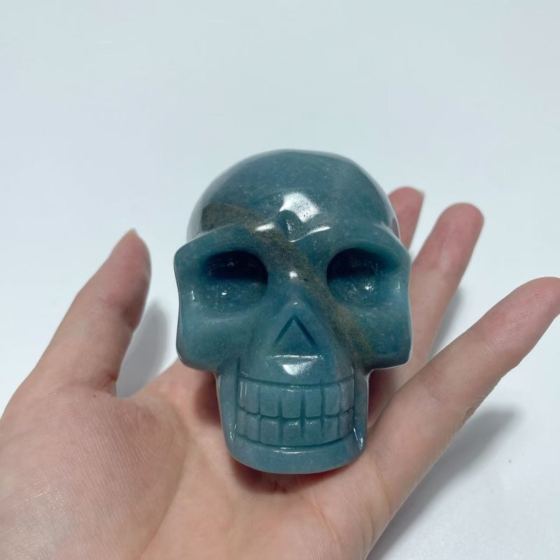 6 Pieces Trolleite Stone Skull Carving - Wholesale Crystals