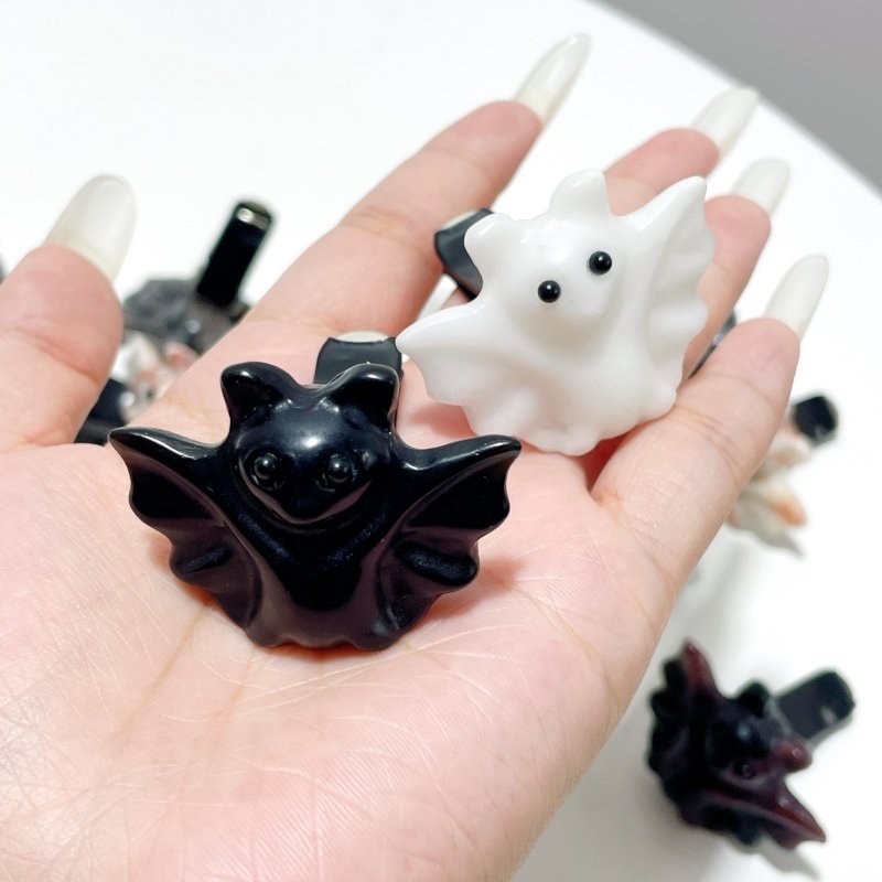 6 Types Halloween Bat Crystal Car Air Vent Clips Wholesale Car Accessories Obsidian Garnet - Wholesale Crystals