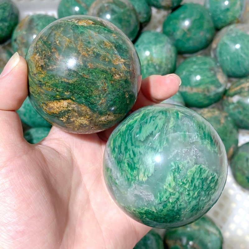 60 Pieces Africa Jade Spheres (Sea Freight Only) -Wholesale Crystals