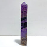 Unique Charoite Four-sided Tower For Collection #A04