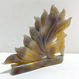 2 Pieces Geode Agate Druzy Nine-tailed Fox Carving #16