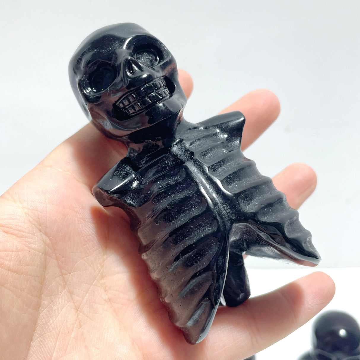 Halloween Obsidian Skull Carving Wholesale