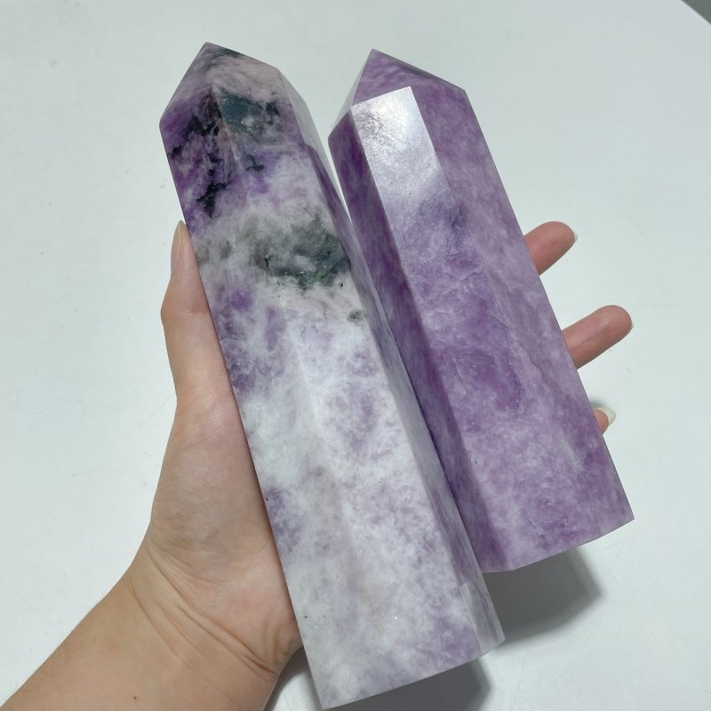 6.5 - 9.4in 6 Pieces Large Lepidolite Tower - Wholesale Crystals