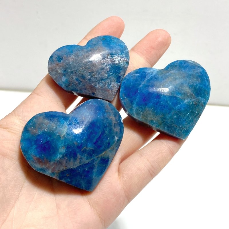 65 Pieces Blue Apatite Heart - Wholesale Crystals