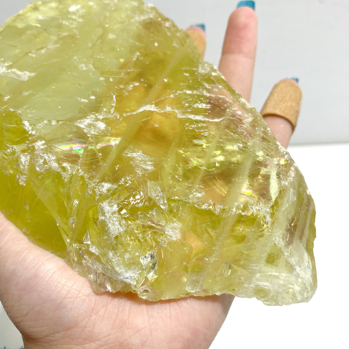 2 Pieces Large Citrine Raw Stone Specimen With Beautiful Rainbow #8