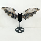Unique Volcano Agate Bat Wing With Stand (UV-Reactive)